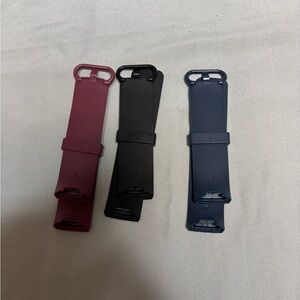 Silicone Fitbit Charge 5 Band Straps - Burgundy, Black, Navy